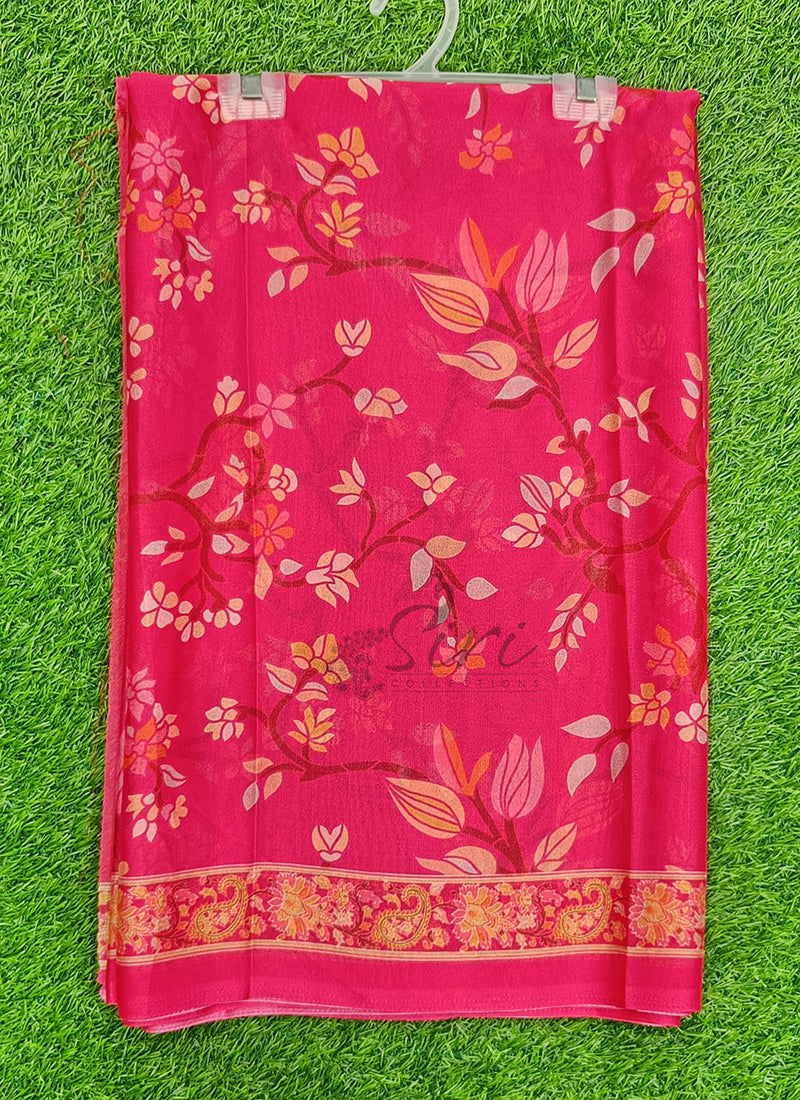 Latest Beautiful Digital Print Crepe Georgette Saree