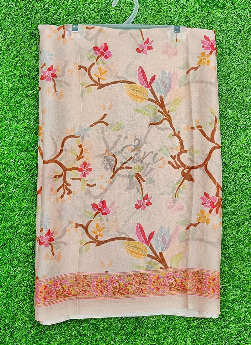 Latest Beautiful Digital Print Crepe Georgette Saree