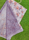 Trendy Beautiful Digital Print Georgette Saree