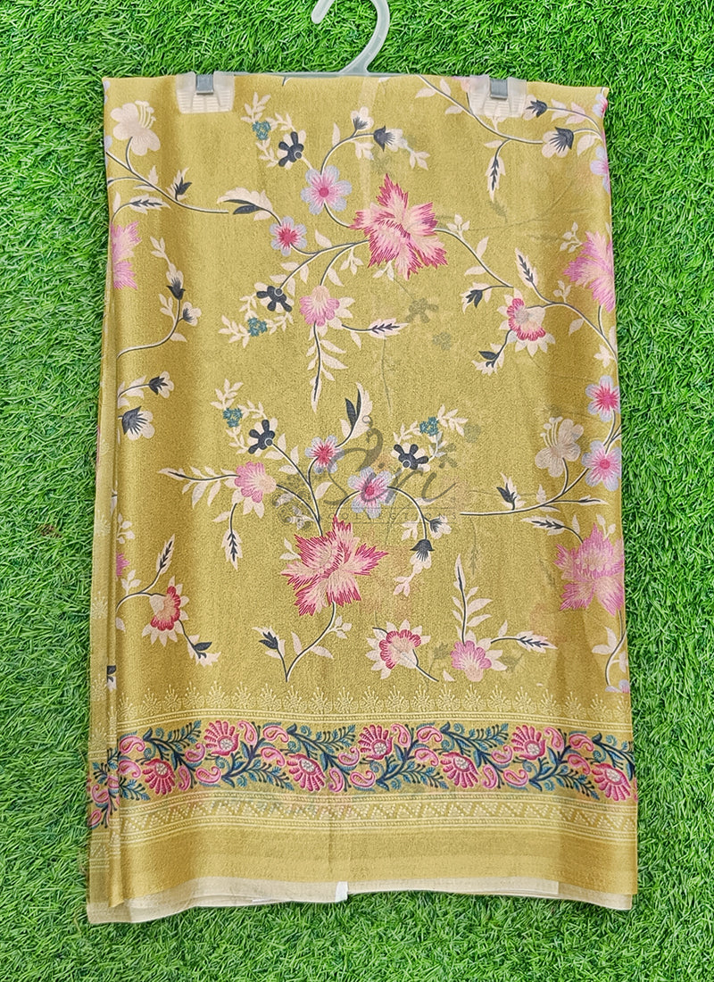 Latest Beautiful Digital Print Crepe Georgette Saree