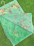 Latest Beautiful Digital Print Floral Georgette Saree