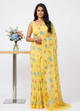 Latest Beautiful Digital Print Floral Georgette Saree