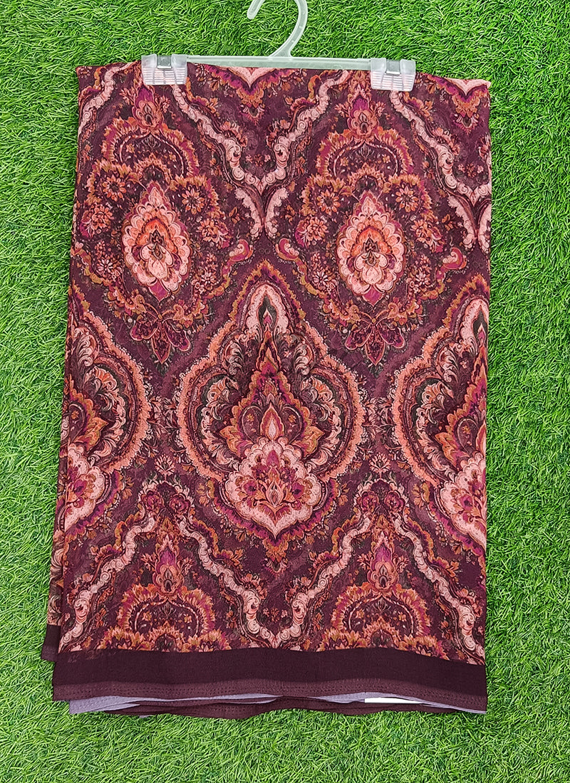 Latest Beautiful Digital Print Georgette Saree