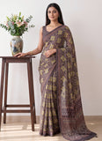 Premium Digital Print Georgette Saree with Blouse