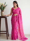 Premium Digital Print Georgette Saree with Blouse