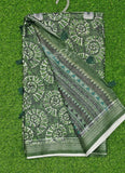 Lovely Digital Print Linen Cotton Saree with Blouse