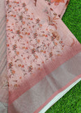 Lovely Digital Print Linen Cotton Saree with Blouse