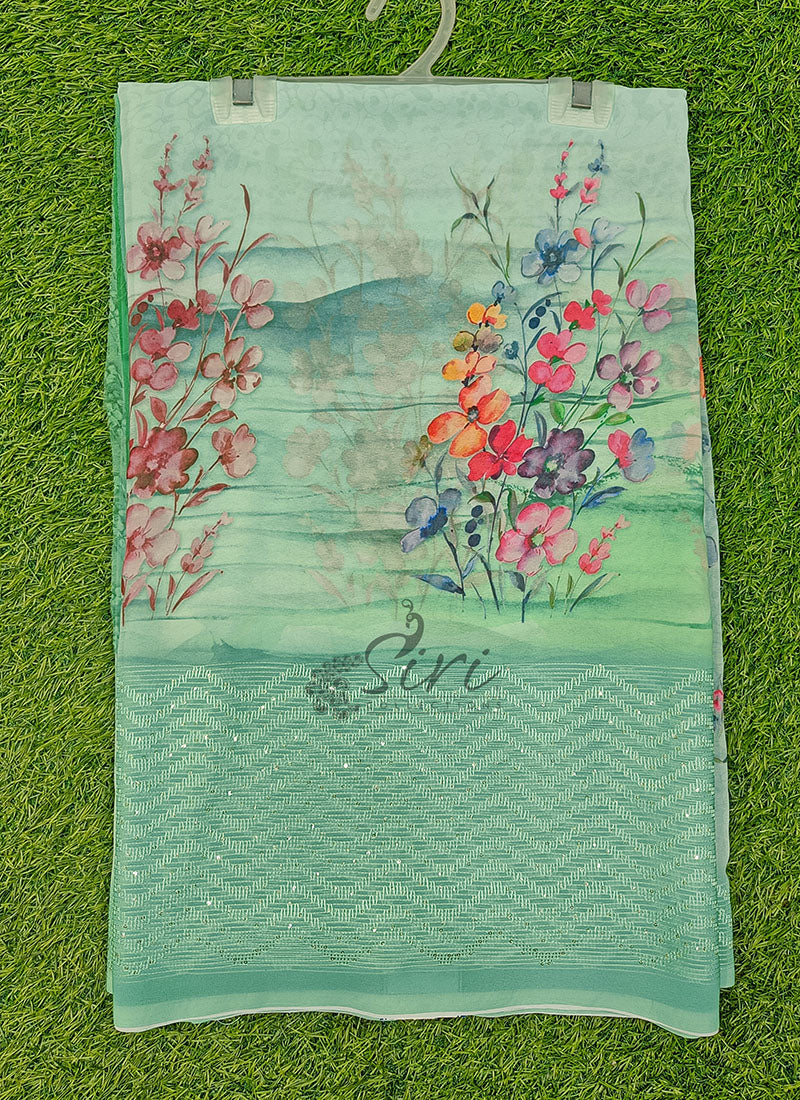 Beautiful Designer Georgette Saree in Digital Print