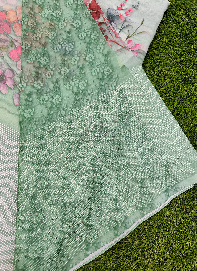 Beautiful Designer Georgette Saree in Digital Print