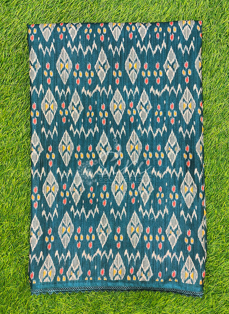 Elegant Digital Print Semi Tussar Saree in Rich Pallu