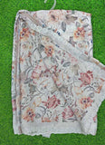 Lovely Satin Crepe Saree in Scallop Border