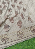 Elegant Digital Print Semi Tussar Saree in Cutwork Borders