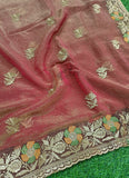 Lovely Designer Crush Saree in Scallop Border