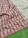 Elegant Digital Print Semi Tussar Saree in Cute Trim