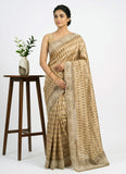 Elegant Digital Print Semi Tussar Saree in Cutwork Borders