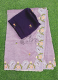 Lovely Designer Crush Saree in Scallop Border