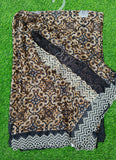 Lovely Metal Georgette Saree in Scallop Border
