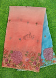 Beautiful Shaded Designer Crush Saree