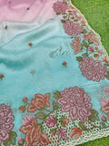 Beautiful Shaded Designer Crush Saree