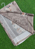 Latest Digital Print Chiffon Saree in Shimmer Satin Finish Border