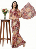 Latest Digital Print Nara Chiffon Saree with Blouse