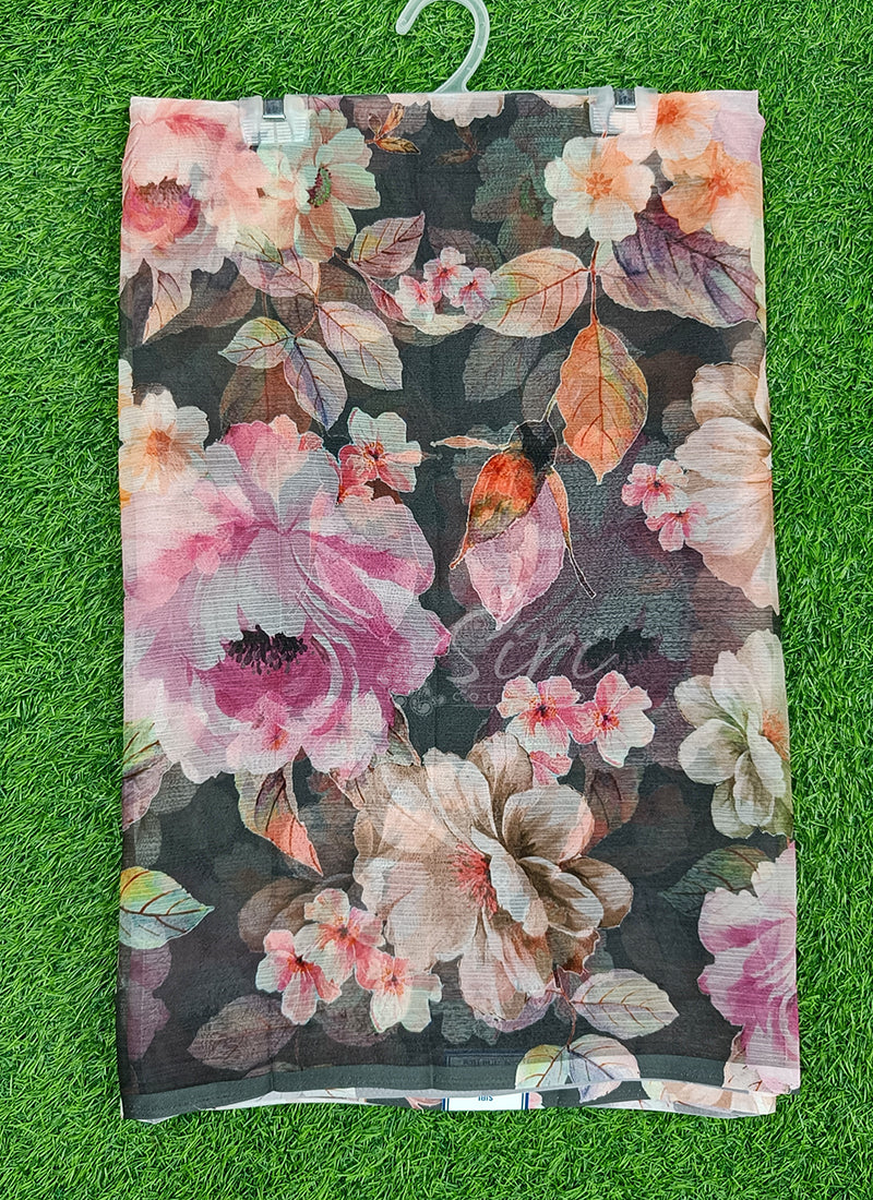 Latest Digital Print Nara Chiffon Saree with Blouse