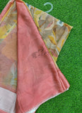 Lovely Digital Print Chiffon Saree in Satin Finish Border