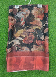 Lovely Digital Print Chiffon Saree in Satin Finish Border