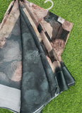 Lovely Digital Print Chiffon Saree in Satin Finish Border