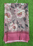 Lovely Digital Print Chiffon Saree in Satin Finish Border