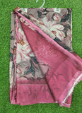 Lovely Digital Print Chiffon Saree in Satin Finish Border