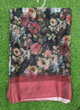 Lovely Digital Print Chiffon Saree in Satin Finish Border