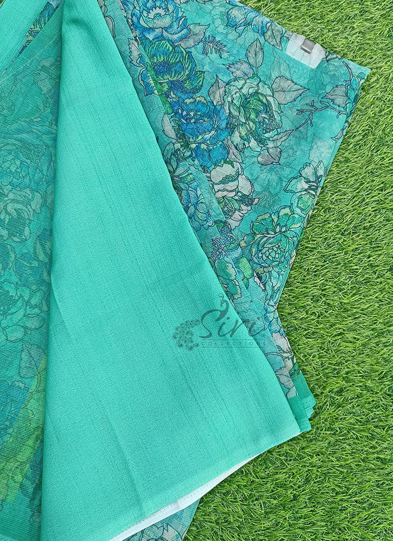 Lovely Digital Print Premium Chiffon Saree