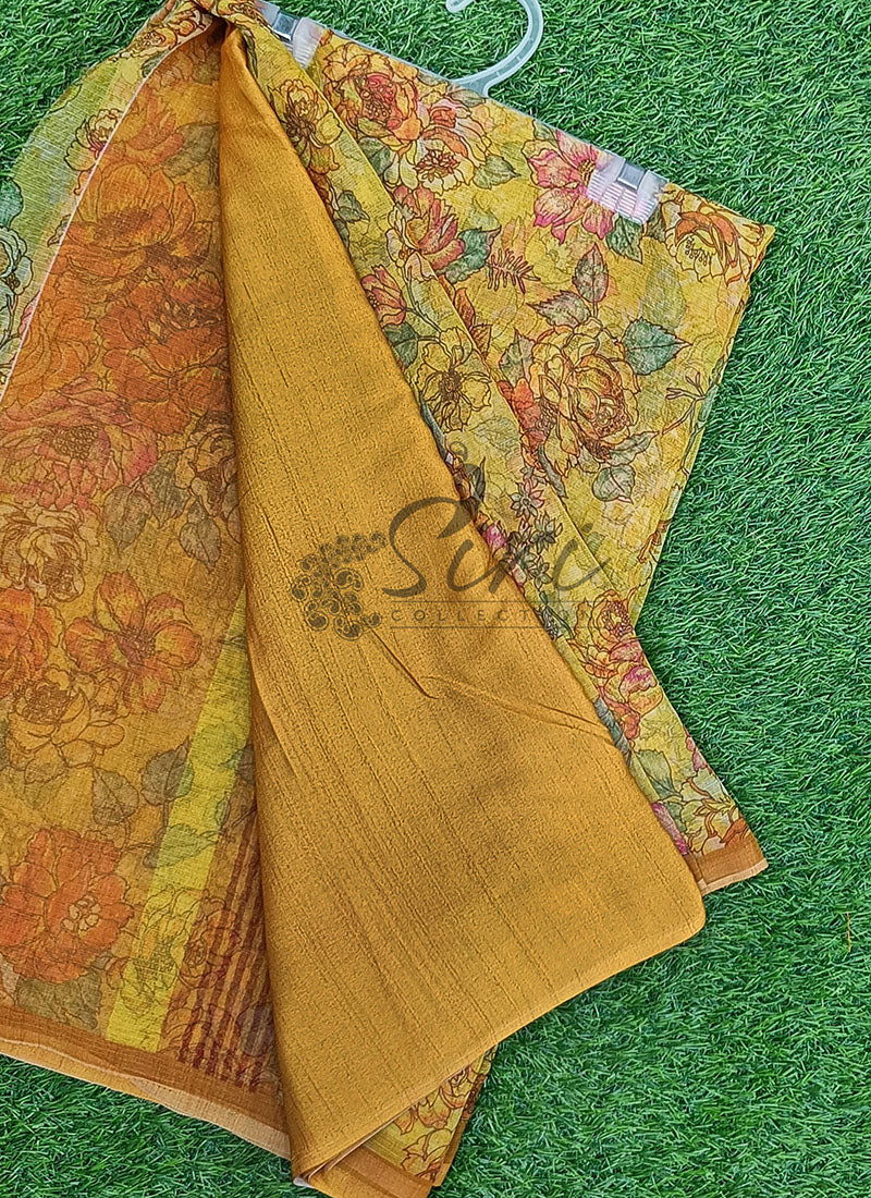 Lovely Digital Print Premium Chiffon Saree