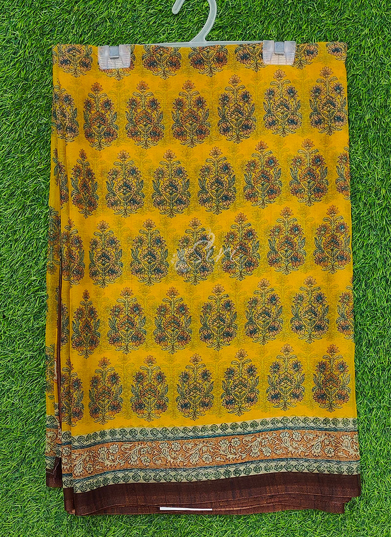 Premium Digital Print Chiffon Sarees with Blouse