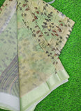Lovely Digital Print Shimmer Chiffon Saree