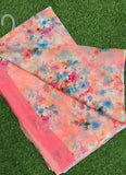 Latest Digital Print Nara Chiffon Saree with Blouse