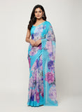 Latest Digital Print Nara Chiffon Saree with Blouse