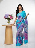 Latest Digital Print Nara Chiffon Saree with Blouse