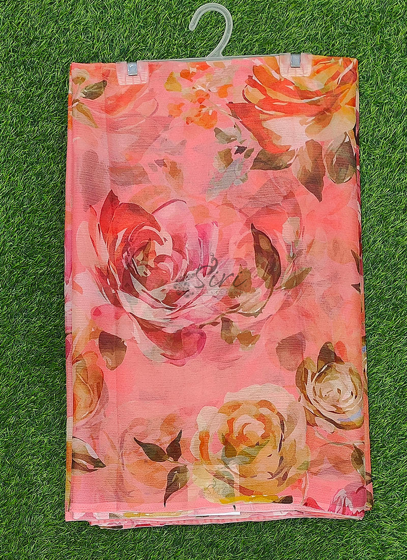 Latest Digital Print Nara Chiffon Saree with Blouse