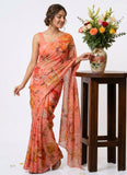 Latest Digital Print Nara Chiffon Saree with Blouse