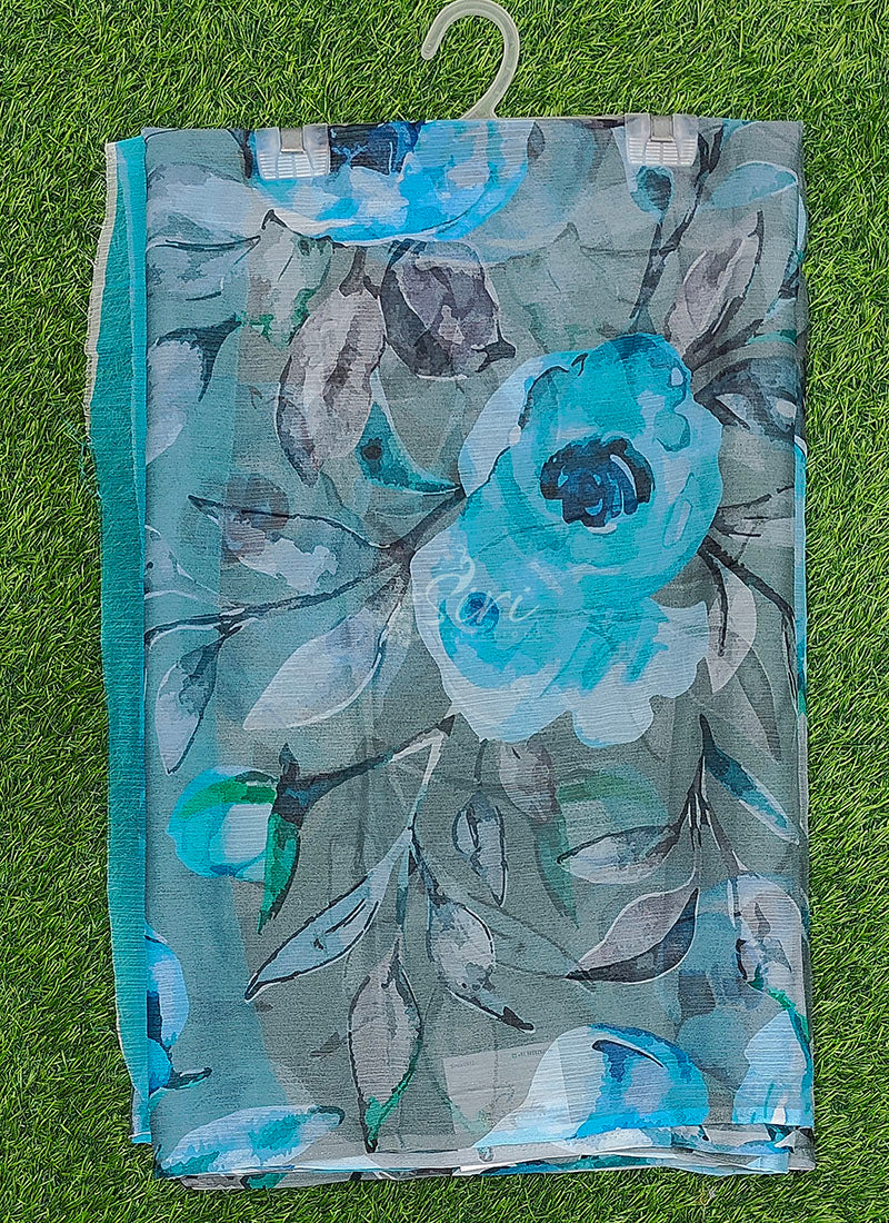 Latest Digital Print Nara Chiffon Saree with Blouse