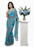 Latest Digital Print Nara Chiffon Saree with Blouse