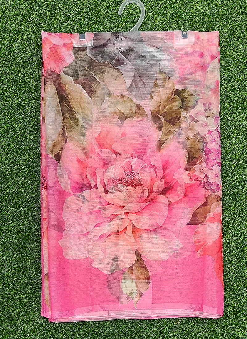 Latest Digital Print Nara Chiffon Saree with Blouse