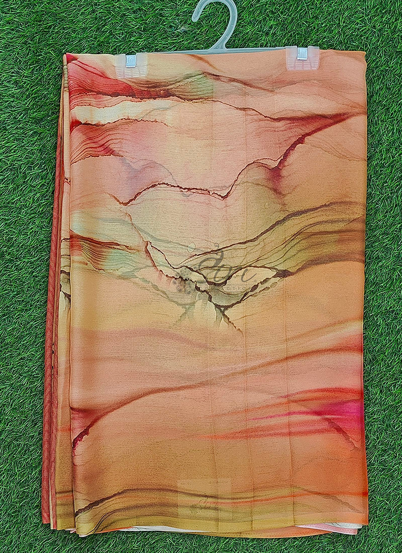 Latest Digital Print Nara Chiffon Saree with Blouse