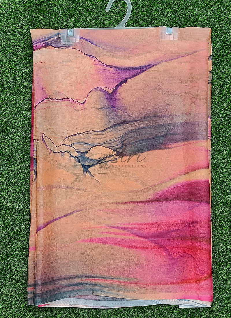 Latest Digital Print Nara Chiffon Saree with Blouse