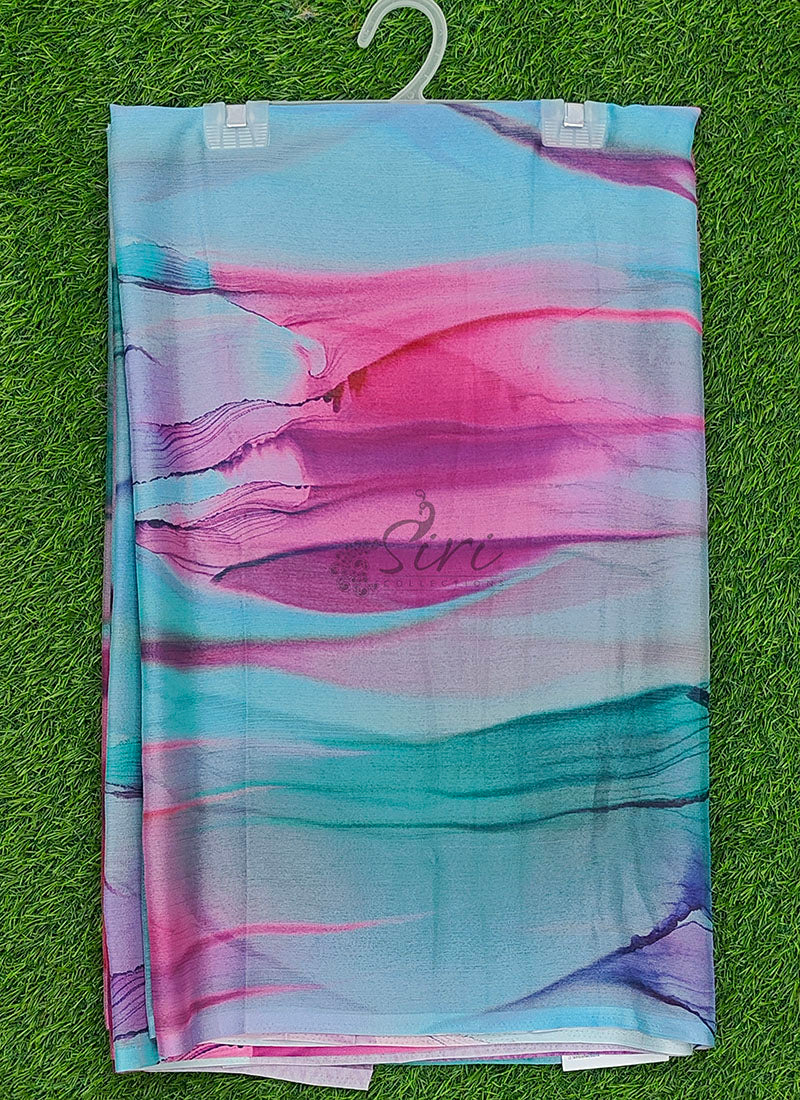 Latest Digital Print Nara Chiffon Saree with Blouse