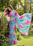 Latest Digital Print Nara Chiffon Saree with Blouse