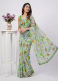 Latest Digital Print Nara Chiffon Saree with Blouse