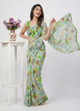 Latest Digital Print Nara Chiffon Saree with Blouse